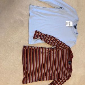 Two long sleeve tees